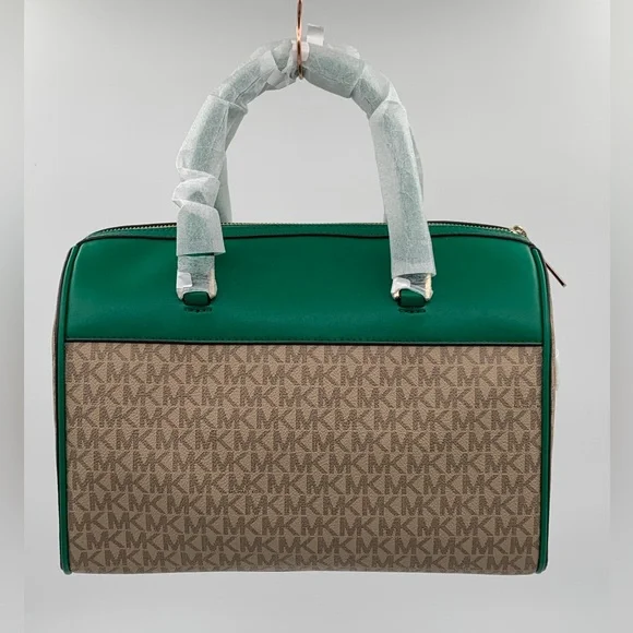 🌹New List🌹NWT Michael Kors MK Signature Jet Set Travel Medium Duffle Bag Satchel - Picture 5 of 15